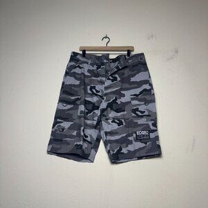 Ecko Unltd Short Men 38 Grey Camo Y2K Indie Army Skater Baggy Loose Streetwear
